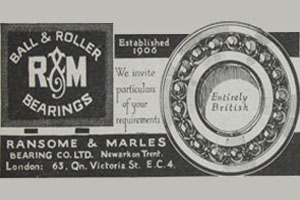 1917 Ransome and Marles advert